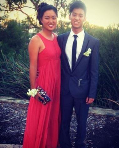 Ranan with Minjee Lee during the prom night.